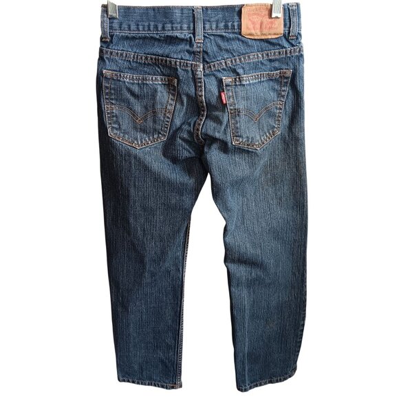 Boys 12 Levis 505 Regular Fit Denim Jeans 26x26 Medium Wash Denim Straight Leg - Picture 3 of 7